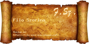 Filo Szorina névjegykártya